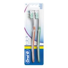 Εικόνα της Οδοντόβουρτσα Oral-B 1-2-3 Classic Care Medium 40mm 2τμχ