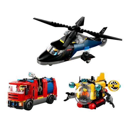 Εικόνα της LEGO City: Helicopter, Fire Truck & Submarine Remix 60462