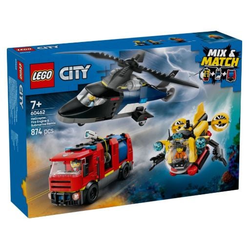 Εικόνα της LEGO City: Helicopter, Fire Truck & Submarine Remix 60462