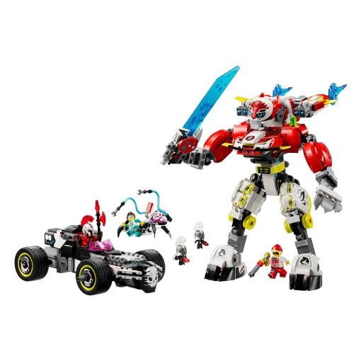 Εικόνα της LEGO DREAMZzz: Cooper's Tiger Mech & Zero's Hot Rod Car 71497