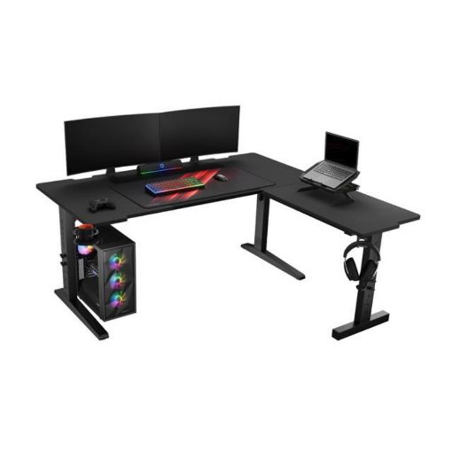Εικόνα της Gaming Desk Genesis Holm Modular Corner 160 155x160x70-90 cm Black NDS-2295