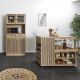 Εικόνα της Νησίδα Home Deco Factory Klaus με Ροδάκια 105x60x90cm HD0309