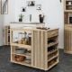 Εικόνα της Νησίδα Home Deco Factory Klaus με Ροδάκια 105x60x90cm HD0309