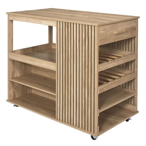 Εικόνα της Νησίδα Home Deco Factory Klaus με Ροδάκια 105x60x90cm HD0309