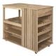 Εικόνα της Νησίδα Home Deco Factory Klaus με Ροδάκια 105x60x90cm HD0309