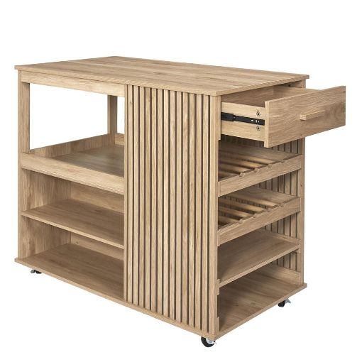 Εικόνα της Νησίδα Home Deco Factory Klaus με Ροδάκια 105x60x90cm HD0309