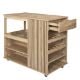 Εικόνα της Νησίδα Home Deco Factory Klaus με Ροδάκια 105x60x90cm HD0309