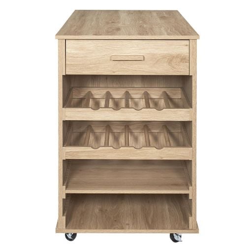 Εικόνα της Νησίδα Home Deco Factory Klaus με Ροδάκια 105x60x90cm HD0309