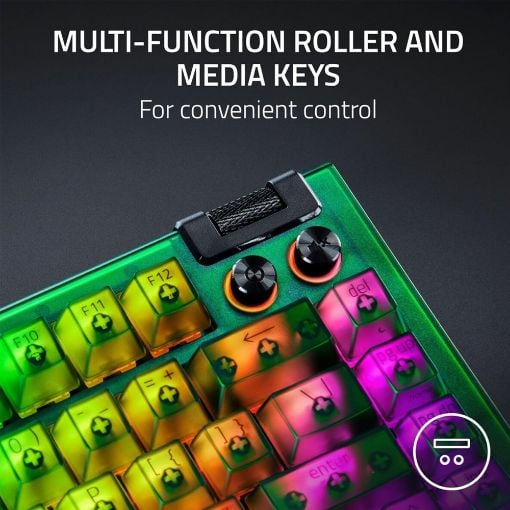 Εικόνα της Πληκτρολόγιο Razer BlackWidow V4 75% Phantom Edition RGB Hot-Swappable Orange Switches (US) RZ03-05003300-R3M1