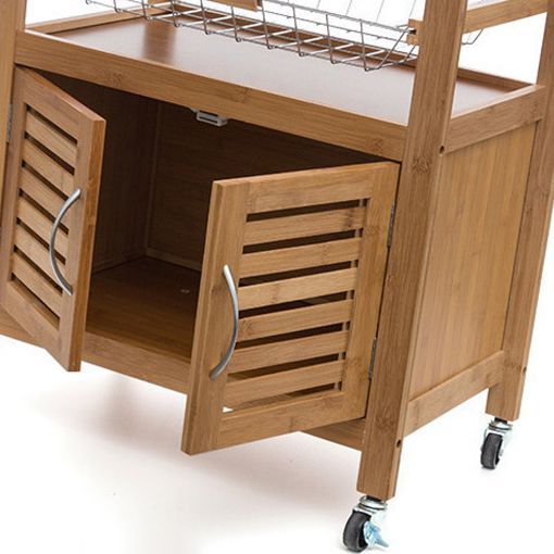 Εικόνα της Τρόλεϊ Αποθήκευσης Excellent Houseware από Bamboo 36x60x88cm CP8400280
