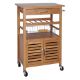 Εικόνα της Τρόλεϊ Αποθήκευσης Excellent Houseware από Bamboo 36x60x88cm CP8400280