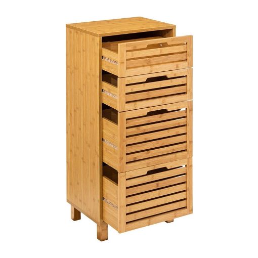 Εικόνα της Συρταριέρα 5five Sicela από Bamboo με 4 Συρτάρια 40x30x97.5cm 200135
