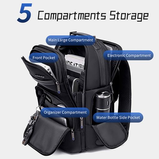 Εικόνα της Τσάντα Laptop 15.6" Arctic Hunter B00492-1 Backpack 22L Black