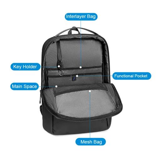 Εικόνα της Τσάντα Laptop 15.6" Arctic Hunter B00574 Backpack 10L Grey