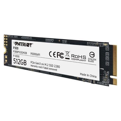 Εικόνα της Δίσκος SSD Patriot P300 512GB M.2 NVMe PCIe Gen3 P300P512GM28