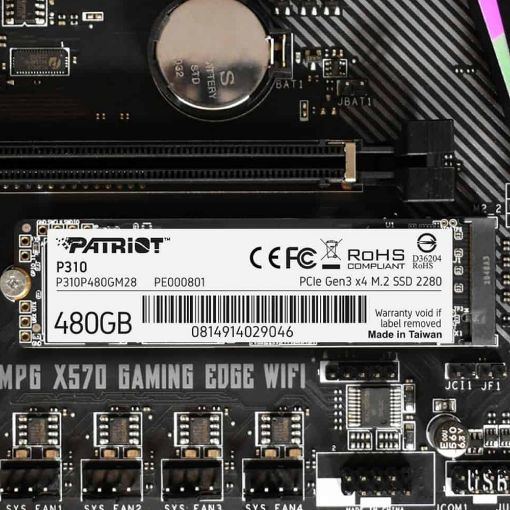 Εικόνα της Δίσκος SSD Patriot P310 480GB M.2 NVMe PCIe Gen3 P310P480GM28