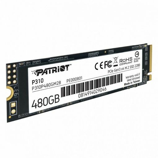 Εικόνα της Δίσκος SSD Patriot P310 480GB M.2 NVMe PCIe Gen3 P310P480GM28