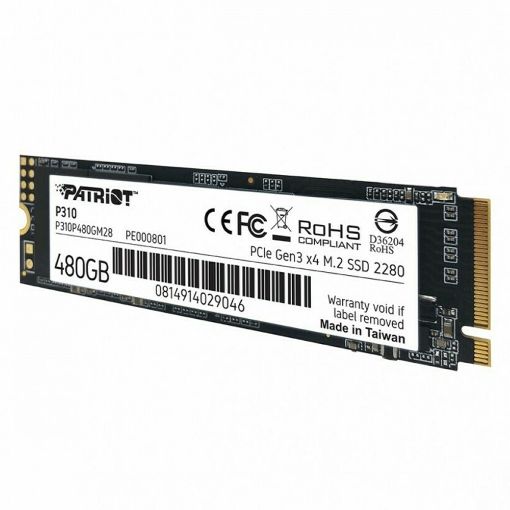 Εικόνα της Δίσκος SSD Patriot P310 480GB M.2 NVMe PCIe Gen3 P310P480GM28