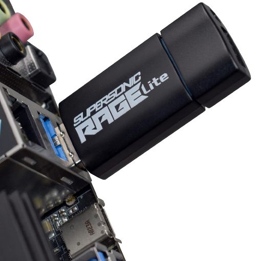 Εικόνα της Patriot Supersonic Rage Lite USB-A 3.2 128 GB Black/Blue PEF128GRLB32U