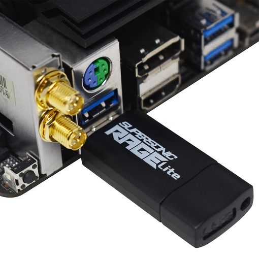 Εικόνα της Patriot Supersonic Rage Lite USB-A 3.2 128 GB Black/Blue PEF128GRLB32U