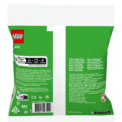Εικόνα της LEGO Minecraft: Steve and Baby Panda 30672
