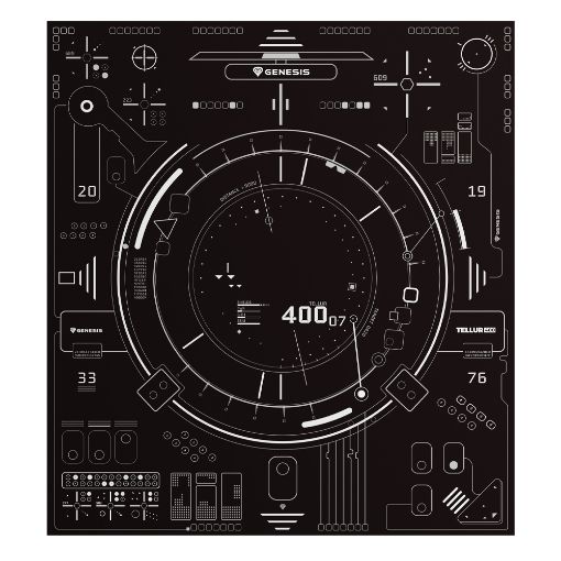 Εικόνα της Gaming Protective Floor Mat Genesis Tellur 400 Square HUD NDG-2065