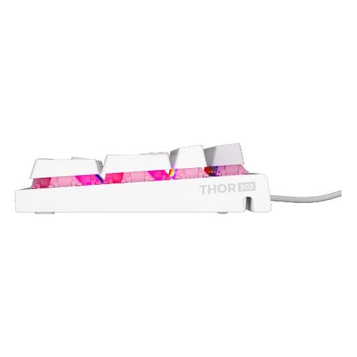 Εικόνα της Πληκτρολόγιο Genesis Thor 303 Full RGB Hot-Swappable Peach Silent Switches (US) White NKG-1879