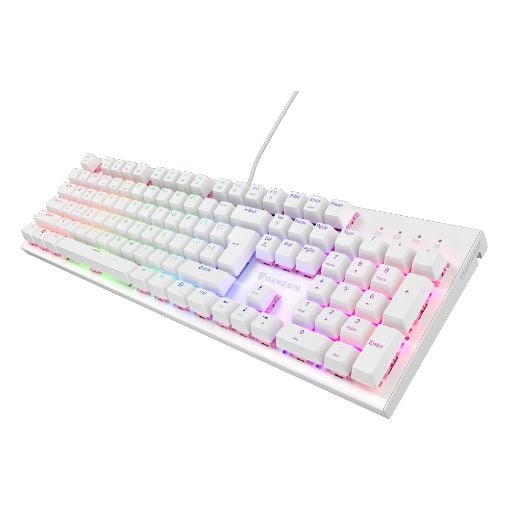 Εικόνα της Πληκτρολόγιο Genesis Thor 303 Full RGB Hot-Swappable Peach Silent Switches (US) White NKG-1879