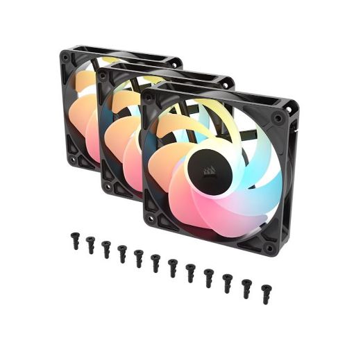 Εικόνα της Case Fan Corsair RS120-R 120mm ARGB PWM Reverse (3-Pack) Black CO-9050196-WW