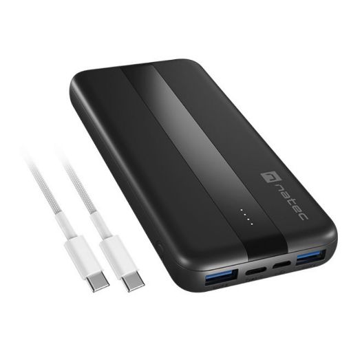 Εικόνα της Power Bank Natec Trevi Slim Q 10000mAh 20W Black NPB-2294