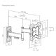 Εικόνα της Επιτοίχια Βάση Τηλεόρασης Powertech Full-motion 13-32" Black PT-1278