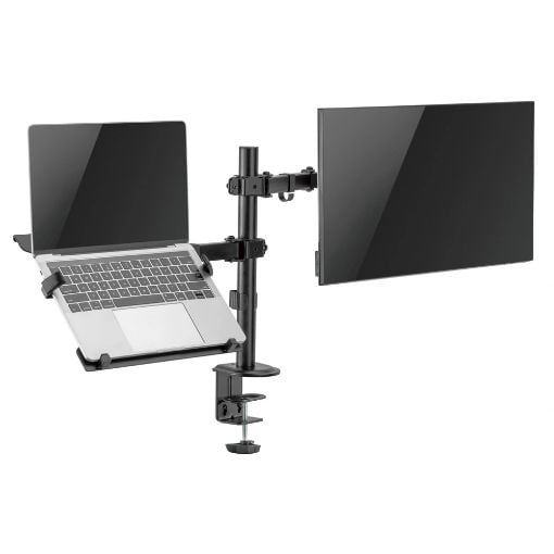 Εικόνα της Monitor Arm Brateck με Θέση για Laptop 17-32" Black LDT66-C024ML