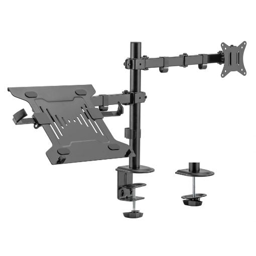Εικόνα της Monitor Arm Brateck με Θέση για Laptop 17-32" Black LDT66-C024ML