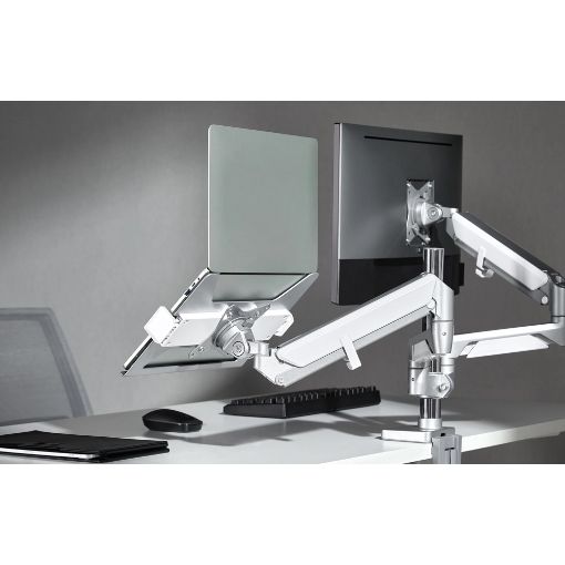 Εικόνα της Laptop Holder Brateck έως 17.3" για Monitor Arms VESA 75x75 Matte Silver NBH-6E