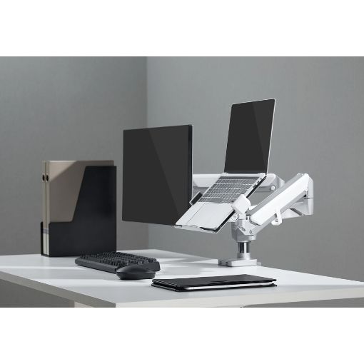 Εικόνα της Laptop Holder Brateck έως 17.3" για Monitor Arms VESA 75x75 Matte Silver NBH-6E