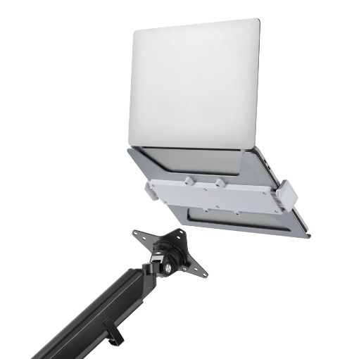 Εικόνα της Laptop Holder Brateck έως 17.3" για Monitor Arms VESA 75x75 Matte Silver NBH-6E