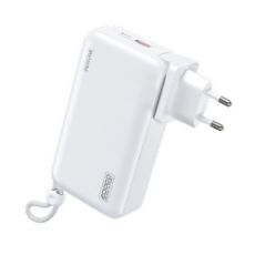 Εικόνα της Power Bank WK 20000mAh USB-A/USB-C Dual Built-In Cable & AC Plug 22.5W White WP-119