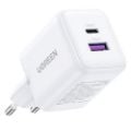 Εικόνα της Φορτιστής Ugreen X516 USB-A & USB-C PD GaN 30W White 65015