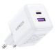Εικόνα της Φορτιστής Ugreen X516 USB-A & USB-C PD GaN 30W White 65015