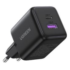 Εικόνα της Φορτιστής Ugreen X516 USB-A & USB-C PD GaN 30W Black 65014