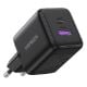 Εικόνα της Φορτιστής Ugreen X516 USB-A & USB-C PD GaN 30W Black 65014