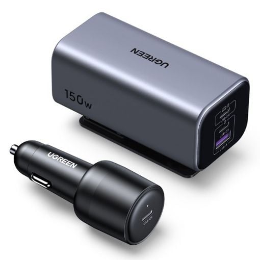 Εικόνα της Φορτιστής Αυτοκινήτου Ugreen EC706 USB-A & 3 x USB-C PD 150W Grey 35571