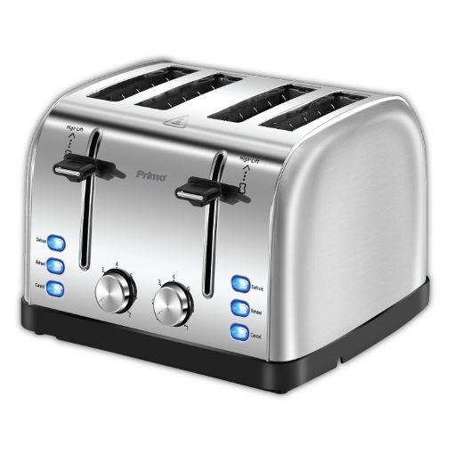Εικόνα της Φρυγανιέρα Primo 4 Θέσεων 1900W Inox PRST-40454