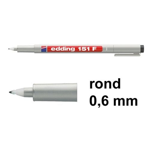 Εικόνα της Μαρκαδόρος Edding 151 F Non-Permanent 0,6 mm Black 4-151001