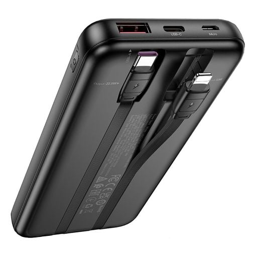 Εικόνα της Power Bank Lamtech Ultra-Thin 10000mAh 22.5W USB-C & Lightning Black LAM114536
