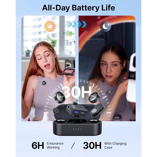 Εικόνα της Boya Boyalink 3 USB-C/ Lightning/ 3.5mm TRS with RX & 2x TX Black