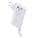 Εικόνα της Power Bank WK 10000mAh USB-A/USB-C Dual Built-In Cable & AC Plug 22.5W White WP-118