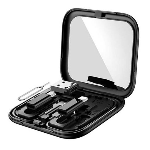 Εικόνα της Lamtech All-In-One Charging & Data Cable with Storage Cage Black LAM113744