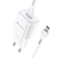 Εικόνα της Φορτιστής Lamtech USB-A QC3.0 18W με Καλώδιο USB-C 1m White LAM021998