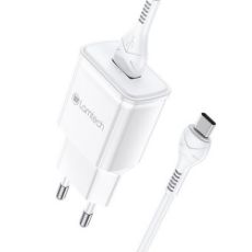 Εικόνα της Φορτιστής Lamtech USB-A QC3.0 18W με Καλώδιο USB-C 1m White LAM021998